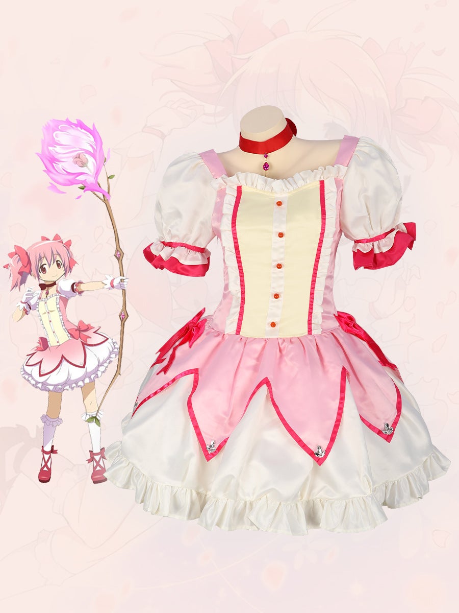 Kaname Madoka Pink Anime Dress WhimsyCosplay